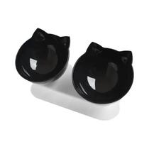 Tigela Dupla Elevada Antiderrapante Com Suporte Inclinado Para Cães Pequenos E Gatinhos - Comedouro Tigela Dupla Elevada Antiderrapante Com Suporte Inclinado Para Cães Pequenos E Gatinhos - Comedouro