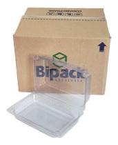 Tigela Embalagem Retangular Tampa Articulada Bp13 Cx C/100un - Bipack Embalagens