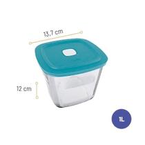 Tigela Facilita 1L Alta c/ Tampa Vap Marinex sortida