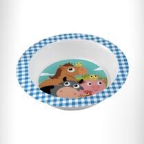 Tigela Infantil C/ Borda Personagem Melamine Resistente Tuut Cor:Fazenda