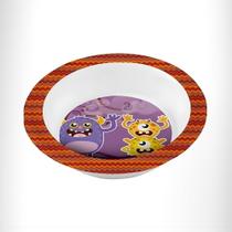 Tigela Infantil C/ Borda Personagem Melamine Resistente Tuut Cor:Monstrinho