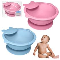 Tigela Infantil de Silicone com Ventosa 300ml Antiderramamento e Inquebrável
