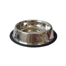 Tigela Inox Para Cachorro 480ml Comedouro Pet - Prateado - T PETZ