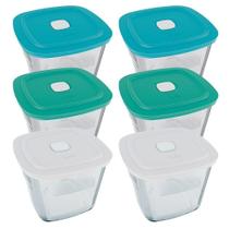Tigela Marinex Facilita VAP Alta 1L com Tampa(Cores Sortidas) - Embalagem com 6 Peças