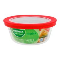 Tigela Marinex Prática 600ml Pequena Redonda C/ Tampa Tigela Marinex Prática 600ml Pequena Redonda C/ Tampa