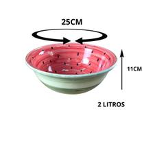 Tigela Melancia Cumbuca Média Decorada Cerâmica
