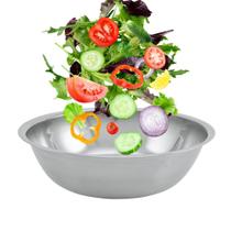 Tigela Mixing Bowl Aço Inox 35cm Resistente Multiuso Preparar Servir Cozinha Gourmet Premium - GZT