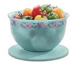 Tigela Murano 4,3 litros Pétalas Aquamarine Tupperware Tigela Murano 4,3 litros Pétalas Aquamarine Tupperware