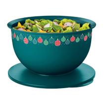 Tigela Murano 7,5 litros Bolas de Natal Verde - Tupperware