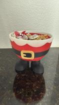 Tigela Natal Bowl Natalino Papai Noel Luxo Ceia Decoração - Vermelho