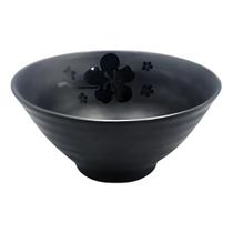Tigela Ondulada Kanpai Premium Preta Bowl Oriental De Melamina 300ml Tigela Redonda Pequena Para Sopa Cumbuca 12,7cm Japonesa Missoshiro Bestfer