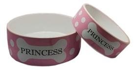 Tigela P/ Cachorro Kit Pet Porcelana Príncipe E Princesa P/G