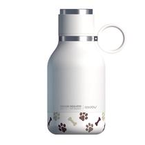 Tigela para cães anexada a uma garrafa de viagem isolada de aço inoxidável Tigela para cães anexada a uma garrafa de viagem isolada de aço inoxidável