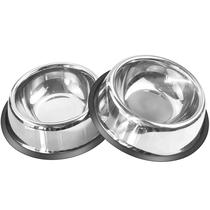 Tigela para cães Mlife em aço inoxidável com base de borracha de 750 mL (conjunto de 2)