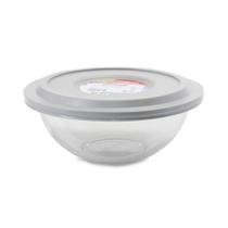 Tigela Plus com Tampa Plástica 3 Litros Cinza - Marinex