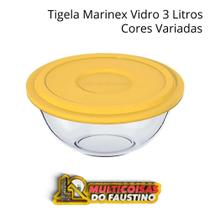 Tigela Pote Vidro Redondo Plus C/ Tp Plástica 3 Ltr Marinex