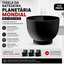Tigela Preta Batedeira Planetária Mondial BP01 BP02 BP03 Peça de Reposição