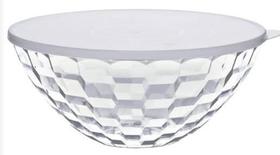 Tigela Prisma 3,5L Policarbonato Translúcida tampa branca Tupperware