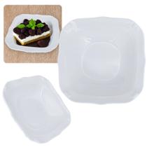 Tigela Quadrada 250 Ml em Melamina Branca para Finger Food Bestfer