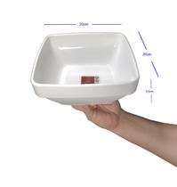 Tigela Quadrada Pote De Melamina Linha Premium 20x8.5cm Chef