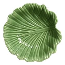 Tigela Relevada Leaves 08x33x30 Ceramica Verde Cristina - Scalla