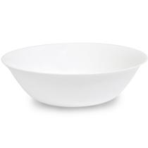 Tigela Saladeira de porcelana branca oval canelada para alimentos mesa posta