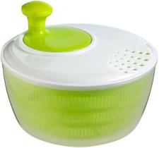 Tigela secadora de vegetais Salad Spinner manual verde branca Tigela secadora de vegetais Salad Spinner manual verde branca