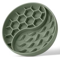 Tigela Slow Feeder para cães ZOURYNUA de silicone com ventosa verde