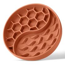 Tigela Slow Feeder para cães ZOURYNUA de silicone com ventosas laranja Tigela Slow Feeder para cães ZOURYNUA de silicone com ventosas laranja