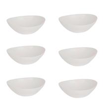 Tigela Sobremesa vidro branco Opaline 370 ml cumbuca 6 peças Tigela Sobremesa vidro branco Opaline 370 ml cumbuca 6 peças
