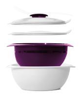 Tigela Thermo 3,5L Branca e Roxa Tigela Thermo 3,5L Branca e Roxa