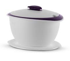 Tigela Thermo3,1L Branca com Roxa Tigela Thermo3,1L Branca com Roxa