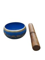 Tigela Tibetana /Orin 9.5 cm cor azul + Bastão- Xin Xin Presentes
