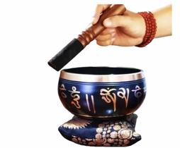 Tigela Tibetana Sino Mao de Fatima 7 Metais Sagrados Tigela Tibetana Sino Mao de Fatima 7 Metais Sagrados
