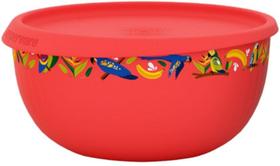 Tigela Toque Mágico 4,3 litros Tropical Vermelho Coral Tupperware