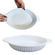 Tigela Travessa Oval de Melamina 30cm - Versatilidade e Durabilidade para Servir Saladas, Petiscos e Sobremesas