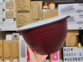 Tigela Tupperware Actualité 10 Litros Marrom com Tampa Branca