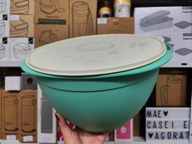 Tigela Tupperware Actualité 10 Litros Mint com Tampa Bege