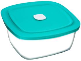 Tigela Vidro Quadrada Marinex - VAP Facilita com Tampa