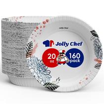 Tigelas de papel JOLLY CHEF, 20 onças, 160 unidades, à prova de imersão, seguras para micro-ondas