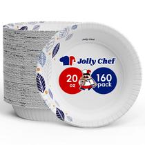 Tigelas de papel JOLLY CHEF, 20 onças, 160 unidades, à prova de imersão, seguras para micro-ondas
