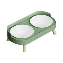 Tigelas Elevadas Antiderrapantes De Aço Inoxidável Para Ração E Água Com Suporte, Tigelas