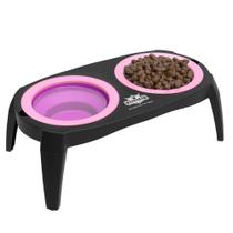 Tigelas elevadas de comida para cães e gatos PETMAKER 473 ml com suporte antiderrapante Tigelas elevadas de comida para cães e gatos PETMAKER 473 ml com suporte antiderrapante