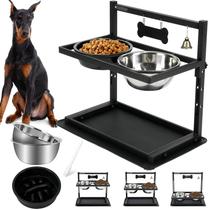 Tigelas elevadas para cães SHAINFUN com alimentador lento para cães grandes