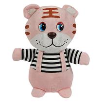 Tigre De Pelúcia Camisa Listrada 22cms - Rosa
