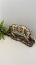 Tigre decorativo dourado envelhecido