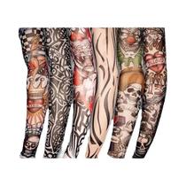 Tigre Palhaço Coroa Coração Caveira Tribal Tatuagem Temporária Falsa Braço Protetor Solar Mangas