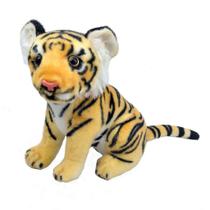 Tigre Pelúcia Filhote 20 Cm Altura Sentado