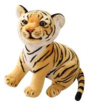 Tigre Pelúcia Para Bebê E Criança Animal Selvagem Macio 23cm
