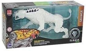 Tigre Savage Cibernético Robô - 31cm - Tiger Squad BRANCO - Roma
